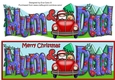 Jolly Santa taking the Christmas Tree Home MUM & DAD large dl