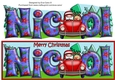 Jolly Santa taking the Christmas Tree Home NICOL large dl