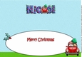 Jolly Santa taking the Christmas Tree Home NICOL large dl insert