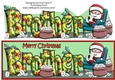 Jolly Santa reading letters to Santa BROTHER large dl