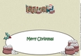 Jolly Santa reading letters to Santa WILLIAM large dl insert