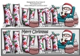 Jolly Santa reading letters to Santa MUM large dl