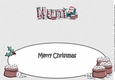 Jolly Santa reading letters to Santa MUM large dl insert