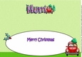 Jolly Santa taking the Christmas Tree Home MUM large dl insert