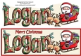 Jolly Santa with Reindeers and Sledge LOGAN large dl