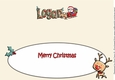Jolly Santa with Reindeers and Sledge LOGAN large dl insert