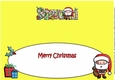 Jolly Santa with presents STRUAN large dl insert