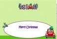 Jolly Santa taking the Christmas Tree Home ISLA large dl insert