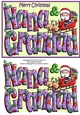Jolly Santa with Reindeers and Sledge NANA & GRANDAD A5