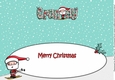 Jolly Santa Skiing GRANNY large dl insert