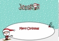 Jolly Santa Skiing JESSICA large dl insert