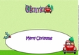 Jolly Santa taking the Christmas Tree Home GLAMA large dl insert