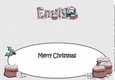 Jolly Santa reading letters to Santa EMILY large dl insert