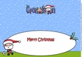 Jolly Santa playing Football GRANDSON large dl insert