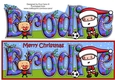 Jolly Santa playing Football BRODIE large dl