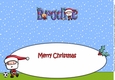Jolly Santa playing Football BRODIE large dl insert