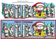 Jolly Santa and Rudolf on a Scooter WILLIAM large dl