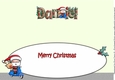 Jolly Santa and Rudolf on a Scooter DANIEL large dl insert