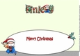 Jolly Santa and Rudolf on a Scooter FINLEY large dl insert