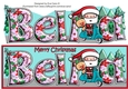 Jolly Santa and Rudolf on a Scooter BELLA large dl