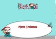 Jolly Santa and Rudolf on a Scooter BELLA large dl insert