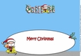Jolly Santa and Rudolf on a Scooter CAITLIN large dl insert