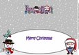 Jolly Santa with Jolly Snowman AMELIA large dl insert