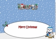 Jolly Snowman and Friend Skiing HENRY large dl insert