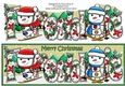 Jolly Snowman and Friend Skiing FREDDIE large dl