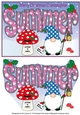 Christmas Gnome with letter to Santa SUMMER Grandaughter A5