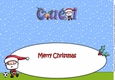 Jolly Santa playing Football CAEL large dl insert