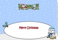 Jolly Snowman and Friend Skiing NYALL large dl insert