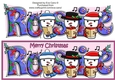 Jolly Snowmen Christmas Carolling ROSIE large dl