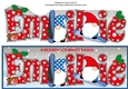 Christmas Gnomes snowboarding EMILIE large dl
