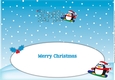 Christmas Fat Penguin Snowboarding ERIK large dl insert