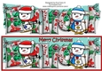 Jolly Snowman and Friend Skiing ELLIOT large dl