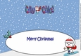 Jolly Snowman Snowboarding OLLY & CHLOE large dl insert