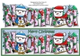 Jolly Snowman and Friend Skiing NONNA large dl