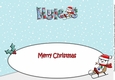 Jolly Snowman on Sledge MYLES large dl insert