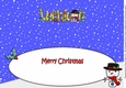 Jolly Snowman with presents LACHLAN large dl insert