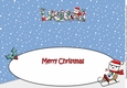 Jolly Snowman on Sledge LUCIAN large dl insert