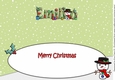 Jolly Snowman with presents EMILIO large dl insert