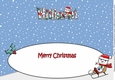 Jolly Snowman on Sledge WILLIAM large dl insert