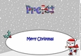 Jolly Snowman Skating PREST FAMILY large dl insert