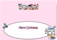 Jolly Snowmen Christmas Carolling EVIE large dl insert