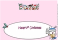 Jolly Snowmen Christmas Carolling 1st Xmas EVIE large dl insert