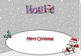 Jolly Snowman on Sledge HOLLIE large dl insert