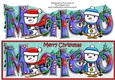 Jolly Snowman and Friend Skiing MATEO large dl