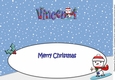 Jolly Snowman Snowboarding VINCENT large dl insert