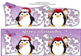 Christmas Fat Penguins Eating Ice Cream LOIS large dl